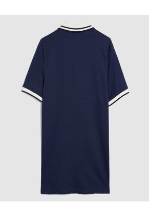 Polo Para Hombre Cuello Tejido Sin Bolsillo Color Azul  Marca Ostu #60110710