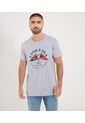 Camiseta Para Hombre Manga Corta Cuello Redondo Color Gris Marca Ostu #60091901 de Ostu