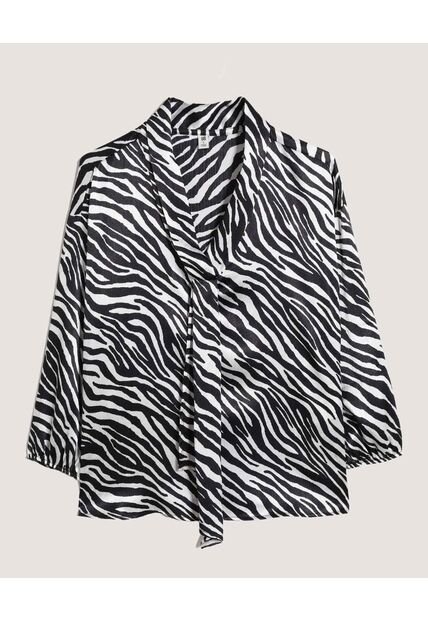 Blusa  Para Mujer Manga Larga Color Negro Marca Ostu #40121273