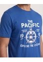 Camiseta  Para Hombre Manga Corta Cuello Redondo Color Azul Marca Ostu #60091899 de Ostu