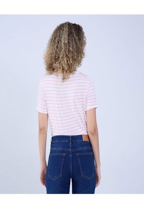 Camiseta Para Mujer Manga Corta Color Rosa Marca Ostu #40092108