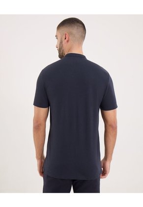 Polo Para Hombre Cuello Mao Sin Bolsillo Color Azul  Marca Ostu #60110511