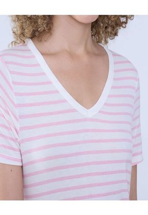 Camiseta Para Mujer Manga Corta Color Rosa Marca Ostu #40092108