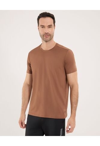 Camiseta Para Hombre Manga Corta Cuello Redondo Color Camel Marca Ostu #60091717 Ostu