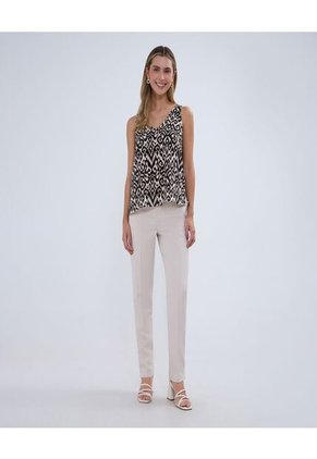 Pantalon Para Mujer  Color Beige Marca Ostu #40070701