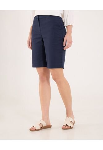 Bermuda Para Mujer Regular Corto Color Azul Marca Ostu #40100097 Ostu