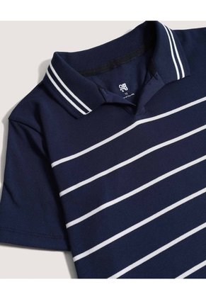 Polo  Infantil Niño Manga Corta Color Azul Marca Ostu #80110119