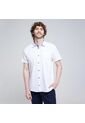 Camisa Para Hombre Manga Corta Con Bolsillo Color Blanco Marca Ostu #60010698 de Ostu