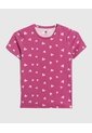 Camiseta Infantil Niña Manga Corta Cuello Redondo Color Morado Marca Ostu #90090298 de Ostu