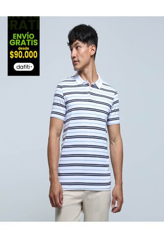 Polo Para Hombre Cuello Tejido Con Bolsillo Color Blanco Marca Ostu #60110538 Ostu