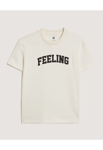 Camiseta Infantil Niño Manga Corta Cuello Redondo Color Crema Marca Ostu #80090315 Ostu