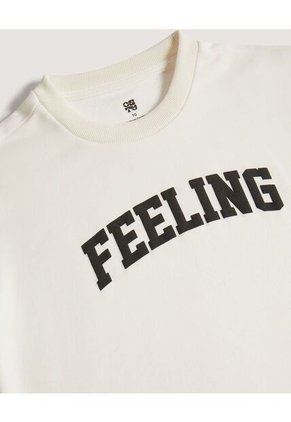 Camiseta Infantil Niño Manga Corta Cuello Redondo Color Crema Marca Ostu #80090315