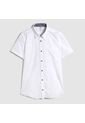 Camisa Para Hombre Manga Corta Con Bolsillo Color Blanco Marca Ostu #60010698 de Ostu
