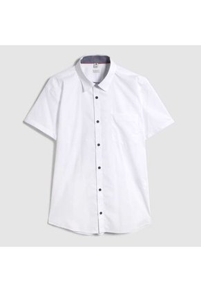 Camisa Para Hombre Manga Corta Con Bolsillo Color Blanco Marca Ostu #60010698