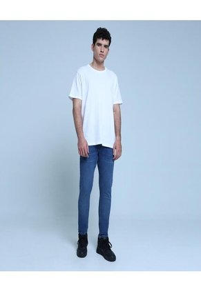 Jean Para Hombre Skinny Color Azul  Marca Ostu #60160302