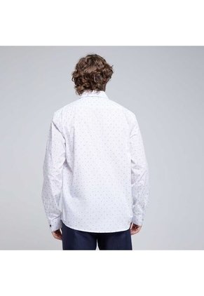 Camisa Para Hombre Manga Larga Con Bolsillo Color Blanco Marca Ostu #60010684