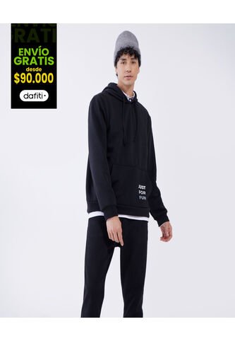 Buzo Para Hombre Hoodie Color Negro Marca Ostu #60060273 Ostu