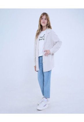 Camisa Para Niña Manga Larga Color Beige Marca Ostu #90010010