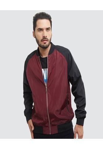Chaqueta Para Hombre Bomber Color Vino Marca Ostu #60080083 Ostu