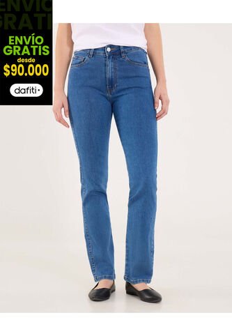 Jean Para Mujer Regular Color Azul Marca Ostu #40160534 Ostu