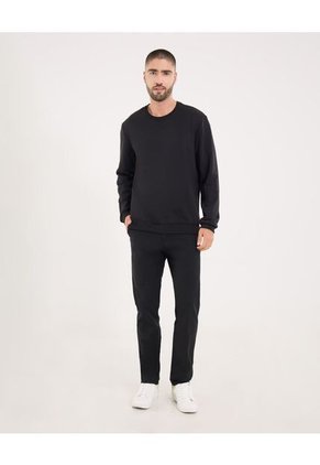Buzo Para Hombre Cuello Redondo Color Negro Marca Ostu #60060375