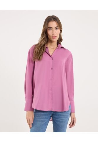 Camisa Para Mujer Manga Larga Color Morado Marca Ostu #40010329 Ostu
