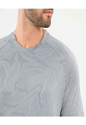 Camiseta Para Hombre Manga Corta Cuello Redondo Color Gris Marca Ostu #60091630