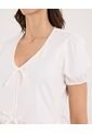 Blusa Para Mujer Manga Corta Color Blanco Marca Ostu #40121197 de Ostu