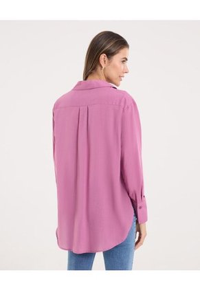 Camisa Para Mujer Manga Larga Color Morado Marca Ostu #40010329