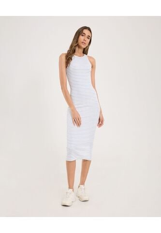 Vestido Para Mujer M/Sisa Largo Color Azul  Marca Ostu #40170303 Ostu