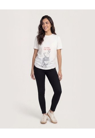 Camiseta Pooh Soft Mood  Para Mujer Crema Ostu Ostu