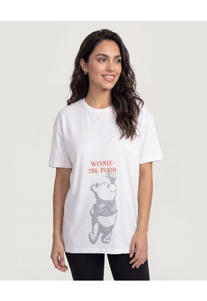 Camiseta Pooh Soft Mood  Para Mujer Crema Ostu
