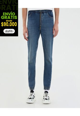 Jean Para Hombre Jogger Color Azul Marca Ostu #60160437 Ostu