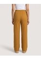 Pantalón Ancho Con Pretina Elástica  Para Mujer Mostaza Ostu de Ostu