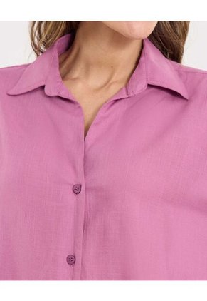 Camisa Para Mujer Manga Larga Color Morado Marca Ostu #40010329