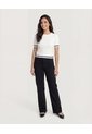 Jean Straight Long Essential  Para Mujer Negro Ostu de Ostu