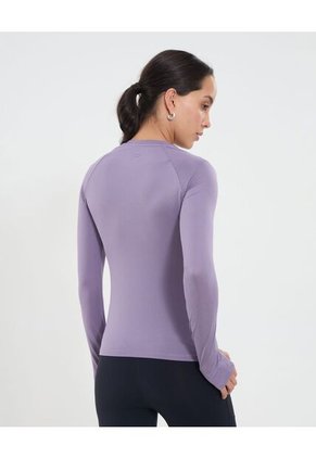 Camiseta Para Mujer Manga Larga Cuello Redondo Color Lila Marca Ostu #40092520