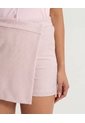 Falda Short Mini Checks  Para Mujer Beige Ostu de Ostu