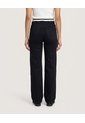 Jean Straight Long Essential  Para Mujer Negro Ostu de Ostu