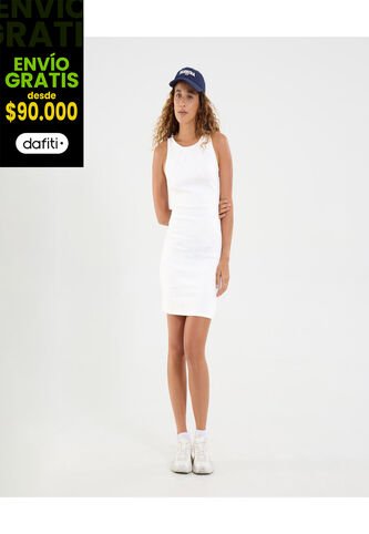 Vestido Para Mujer M/Sisa Corto Color Crema Marca Ostu #40170281 Ostu