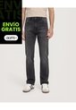 Jean Regular Stretch  Para Hombre Negro Ostu de Ostu