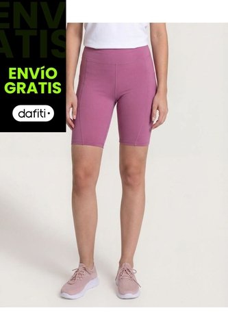Biker Deportivo Con Bolsillo  Para Mujer Morado Ostu Ostu