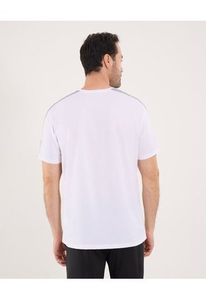 Camiseta Para Hombre Manga Corta Cuello Redondo Color Blanco Marca Ostu #60091613