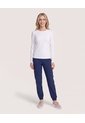 Pantalón Cargo Con Bota Resortada  Para Mujer Azul Ostu de Ostu