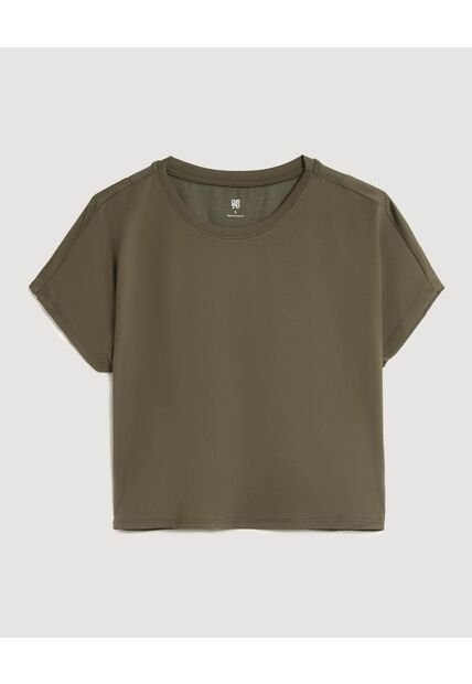 Camiseta Para Mujer Crop Top Color Verde Marca Ostu #40092551