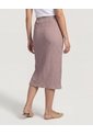 Falda Midi Textura Cruzada  Para Mujer Café Ostu de Ostu