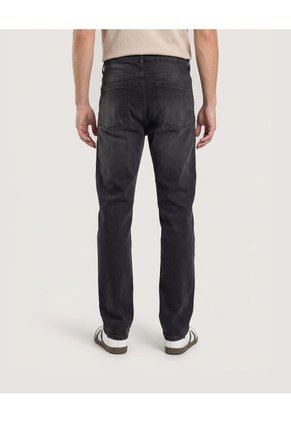 Jean Regular Stretch  Para Hombre Negro Ostu