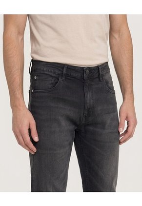 Jean Regular Stretch  Para Hombre Negro Ostu
