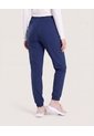 Pantalón Cargo Con Bota Resortada  Para Mujer Azul Ostu de Ostu