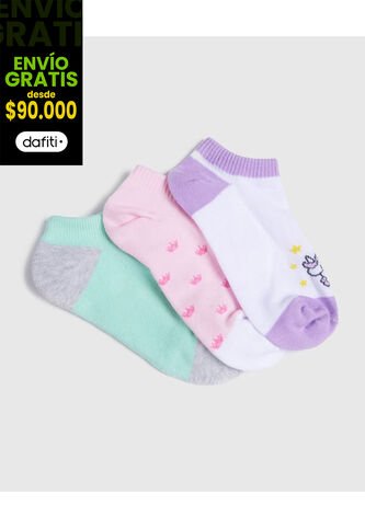 Medias Infantil Niña Invisible Color Negro Marca Ostu #90980094 Ostu